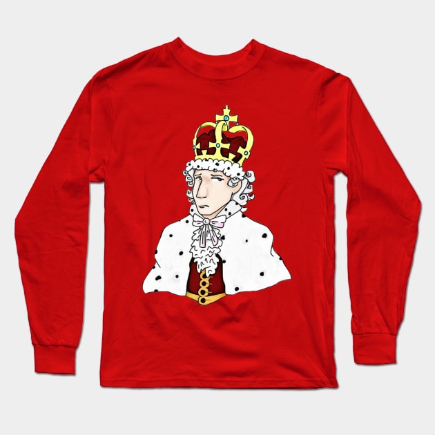 king george hamilton cartoon Long Sleeve T-Shirt by iritaliashemat